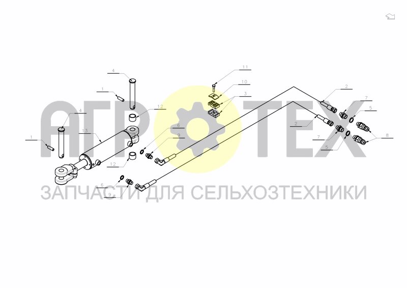 Чертеж HYDRAULICS FRONT FURROW WIDTH ADJUSTMENT