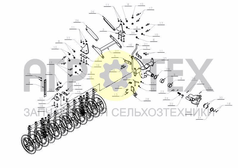 SWIVEL W/ TRANSPORT LOCK (№10 на схеме)