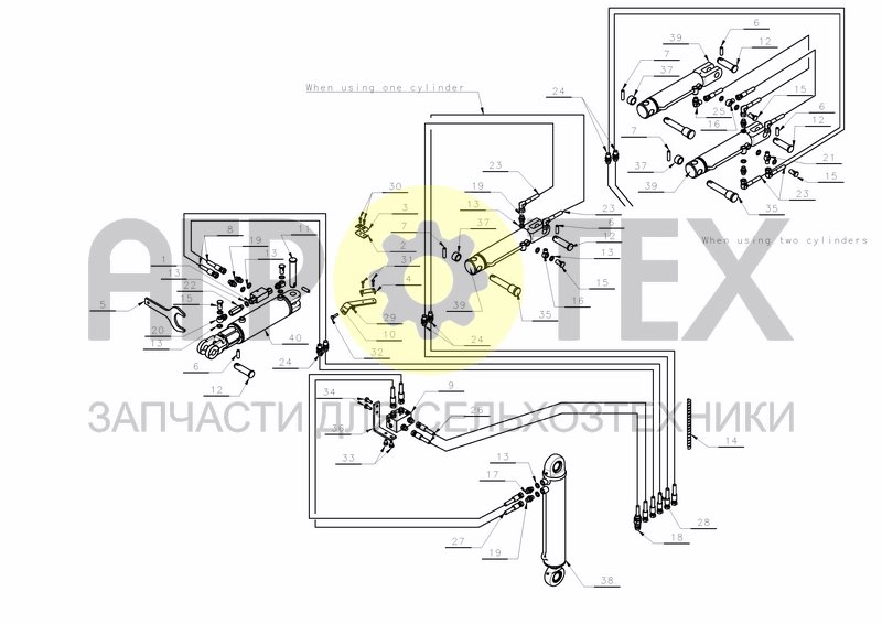 HYDRAULICS HS-300 + FRONT FURROW (№29 на схеме)