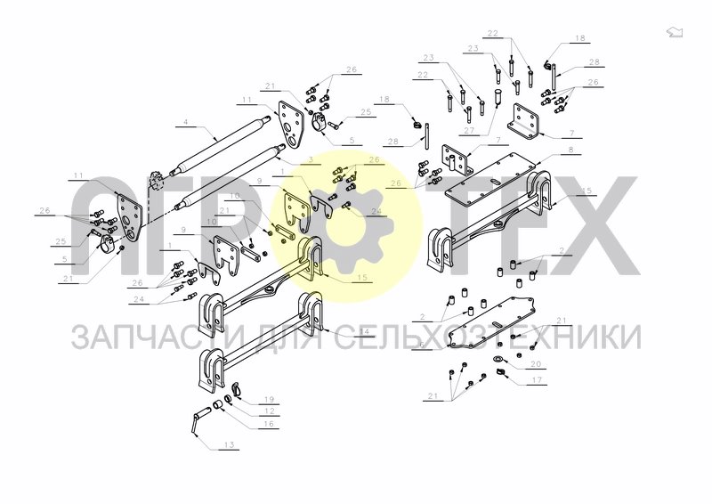 Чертеж CROSS SHAFTS HS-300