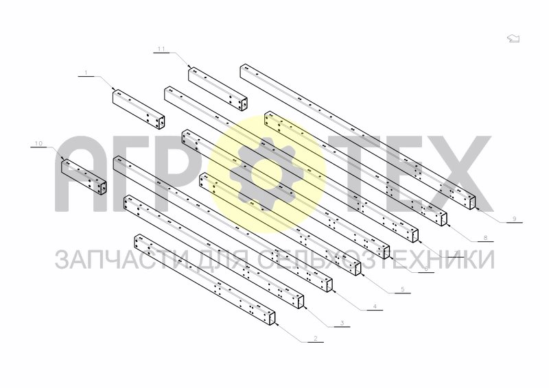 Чертеж MAIN FRAME 300 4-6 FURROW