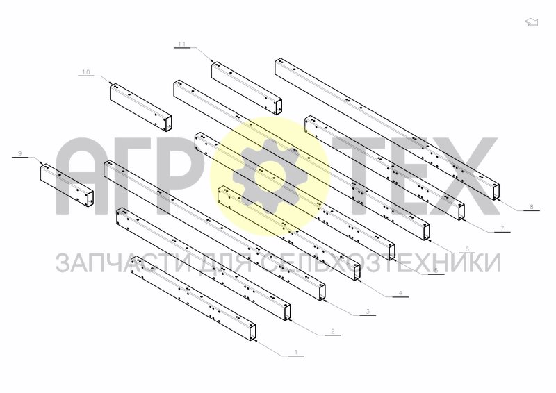 Чертеж MAIN FRAME ED-200, 3-5 FURROWS