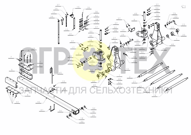 HEADSTOCK & DRAGBAR (№34 на схеме)