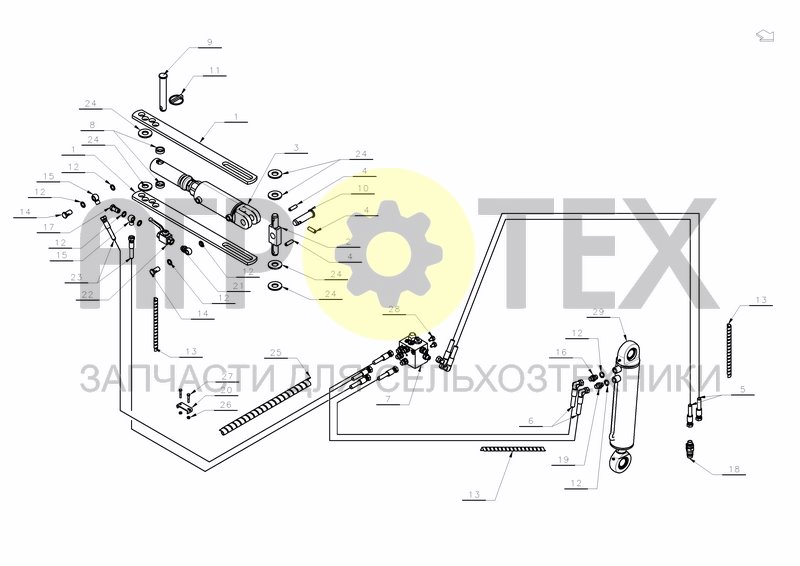 Чертеж HYDRAULICS ALIGNMENT SYSTEM STEPWISE