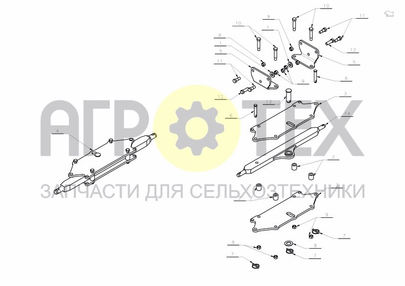 CROSS SHAFT TURNABLE CAT 2 AND 3 (№12 на схеме)