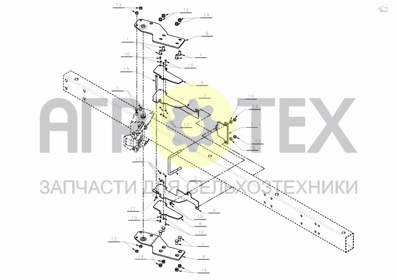 FRAME PARTS FRAMEMOUNTED WHEEL (№14 на схеме)