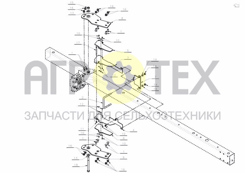 FRAME PARTS FRAMEMOUNTED WHEEL (№16 на схеме)