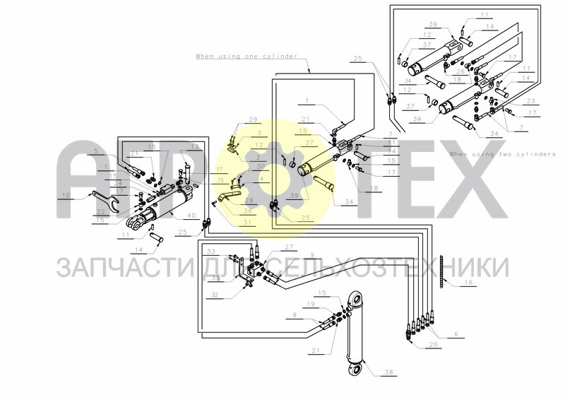 HYDRAULICS HS-300 + FRONT FURROW (№28 на схеме)