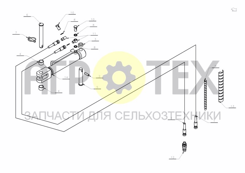 Чертеж FRONT FURROW ADJUSTMENT HS-200