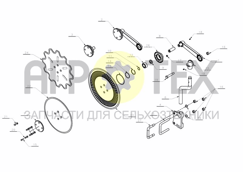 DISC COULTER PARALLEL ADJUSTMENT (№27 на схеме)