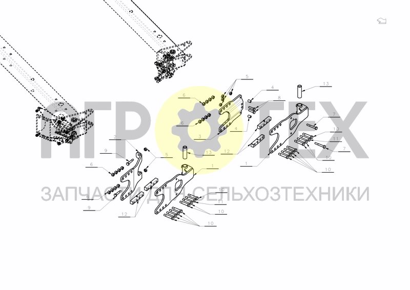 Чертеж BRACKET FOR SOIL PACKER ARM VARIOMAT