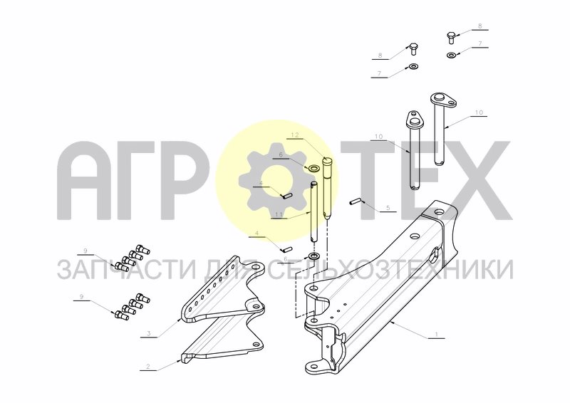 BRACKET FOR PACKER ARM HS 300 (№9 на схеме)