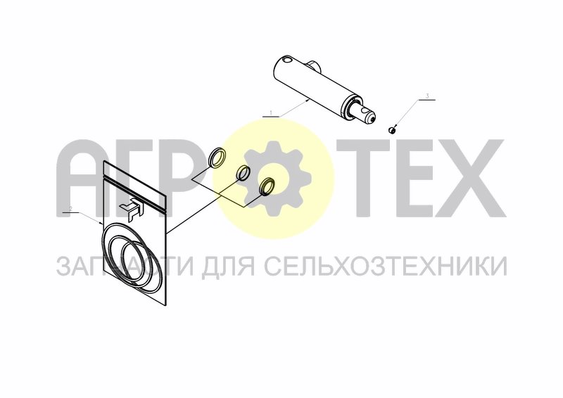 Чертеж CYLINDER D32-D20X165+75 (A152325488)