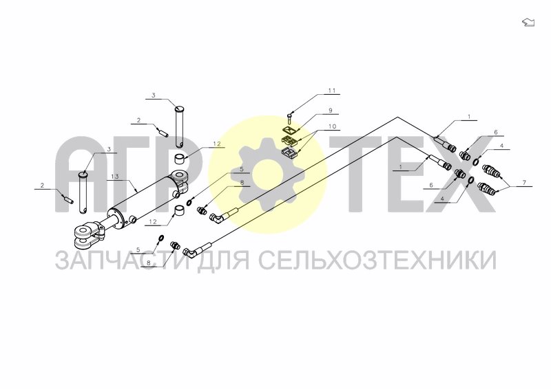 Чертеж HYDRAULICS FRONT FURROW WIDTH ADJUSTMENT