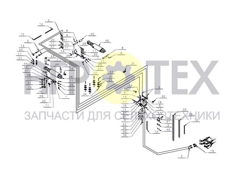 PW/RW-HYDRAULICS S-ARM REAR SECTION STEPWISE-ED (№34 на схеме)