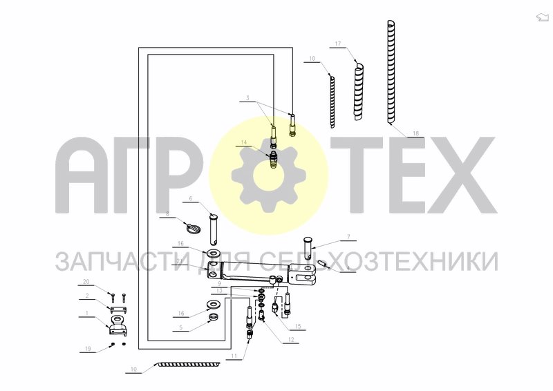 Чертеж FRONT FURROW ADJUSTMENT VARIOMAT