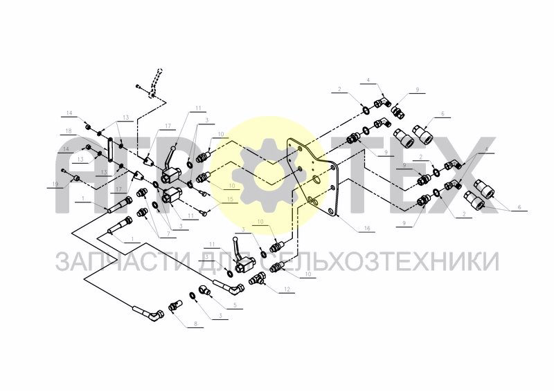 HYDRAULIC SUPPORT-TURNING AND PACKOMAT (№14 на схеме)