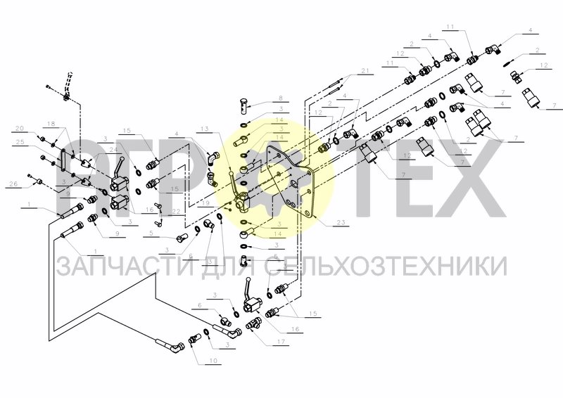 HYDRAULIC SUPPORT-TURNING-VARIO AND PACKOMAT (№20 на схеме)