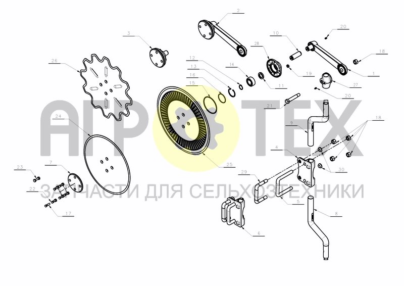 DISC COULTER PARALLEL ADJUSTMENT S/B (№20 на схеме)