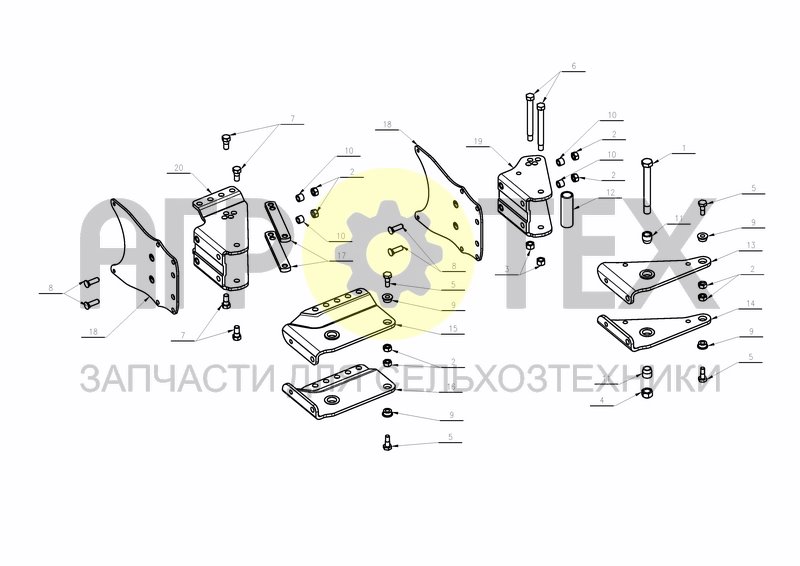 LEG BRACKETS STEPWISE & VARIOMAT (№8 на схеме)