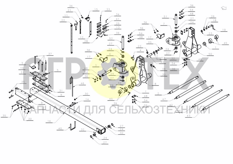 HEADSTOCK & DRAGBAR (№38 на схеме)