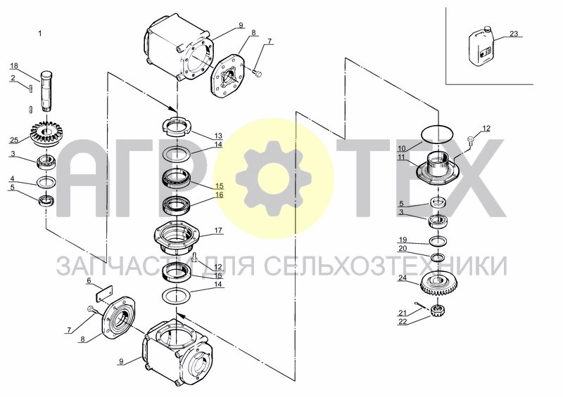 Чертеж SWIVEL GEAR, COMPLETE