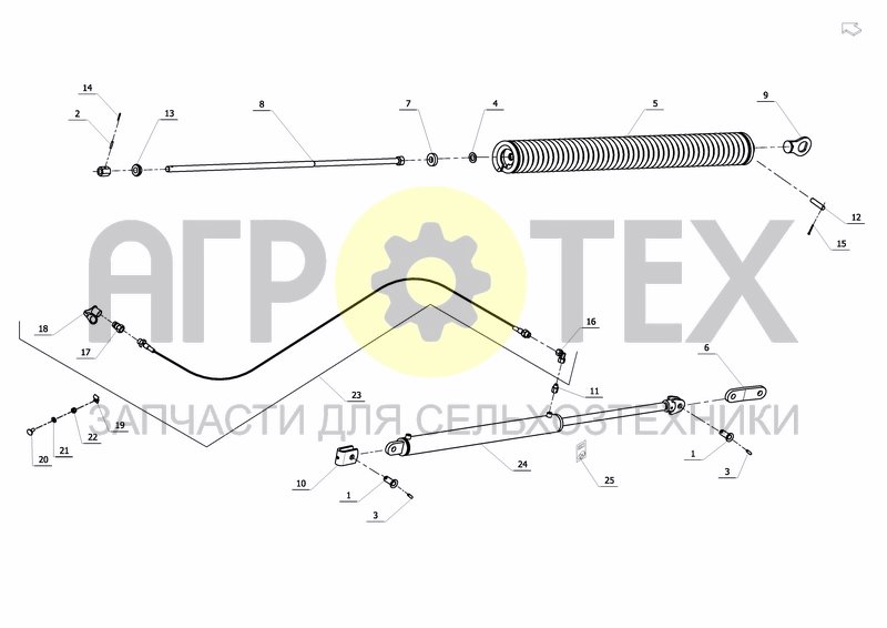 SPRING, HYDRAULIC CYLINDER (№2 на схеме)