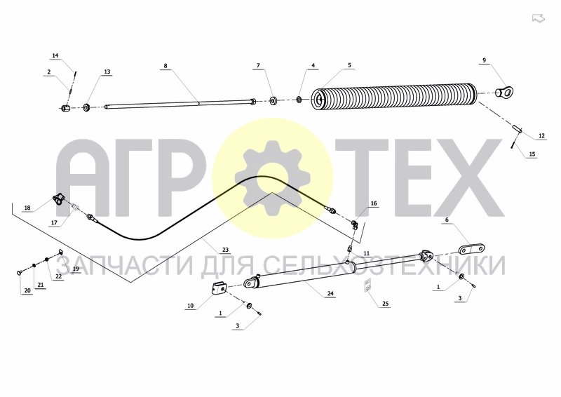 SPRING, HYDRAULIC CYLINDER (№2 на схеме)