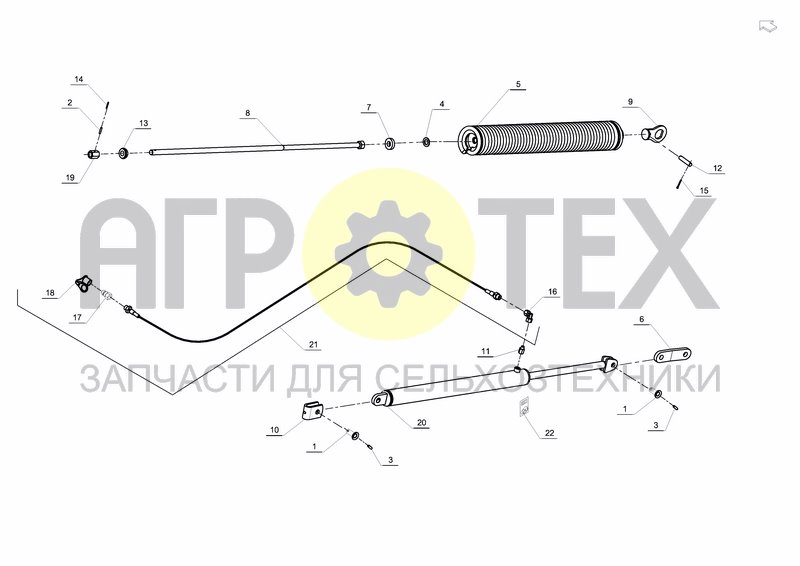 SPRING, HYDRAULIC CYLINDER (№2 на схеме)