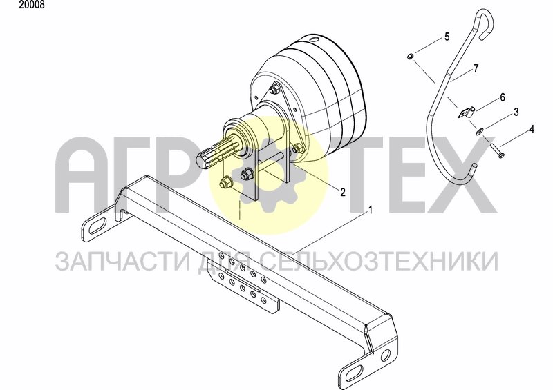 Чертеж PTO SHAFT THROUGH DRIVE