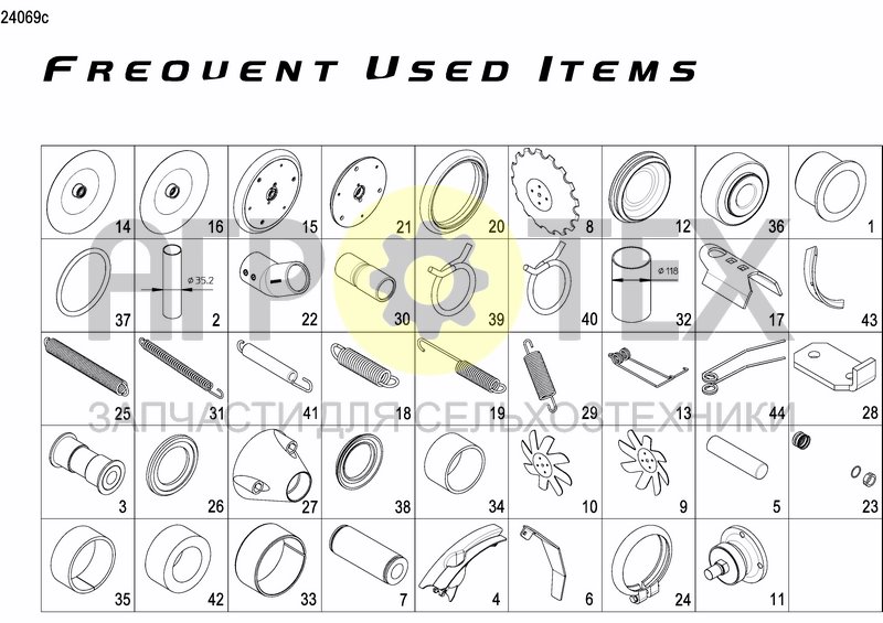 FREQUENT USED ITEMS (№30 на схеме)