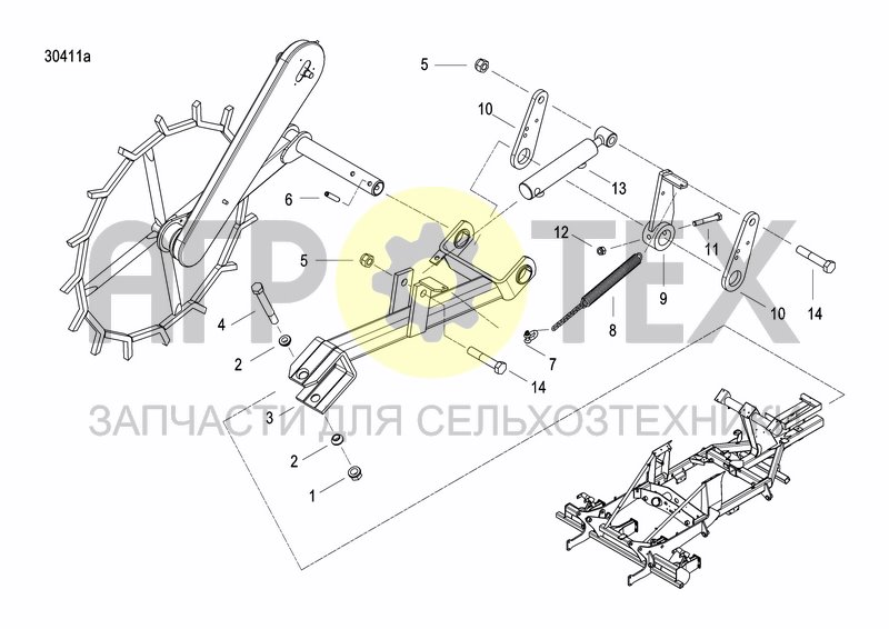 AXLE AND WHEELS (№1 на схеме)