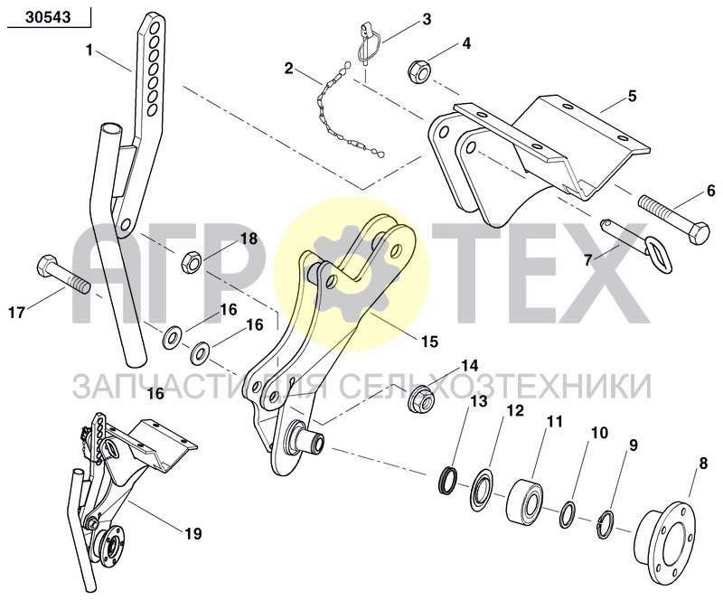 FERTILIZER TUBE HARROW DISC (№14 на схеме)