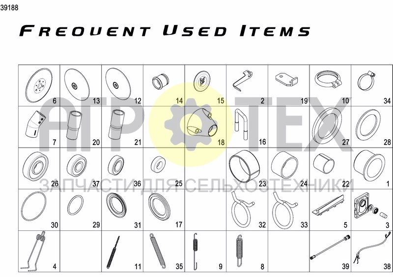 FREQUENT USED ITEMS (№21 на схеме)