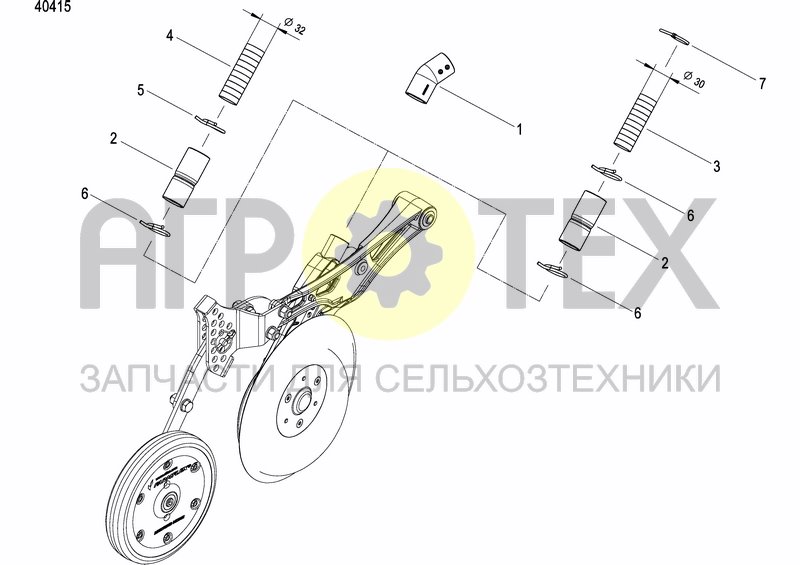 CX-II DISC COULTER (№2 на схеме)