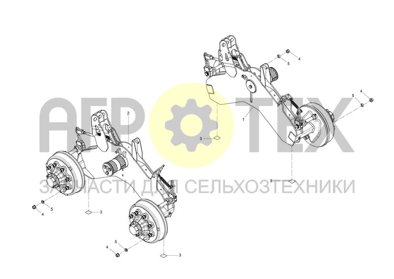 Чертеж TANDEM AXLE CHASSIS