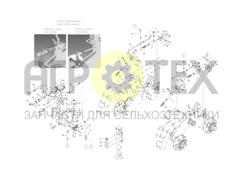 Чертеж DUAL-LINE HYDRAULIC BRAKE SYSTEM