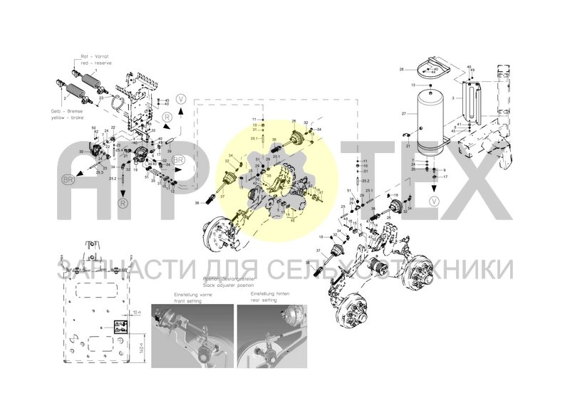 Чертеж DUAL-LINE AIR BRAKE SYSTEM