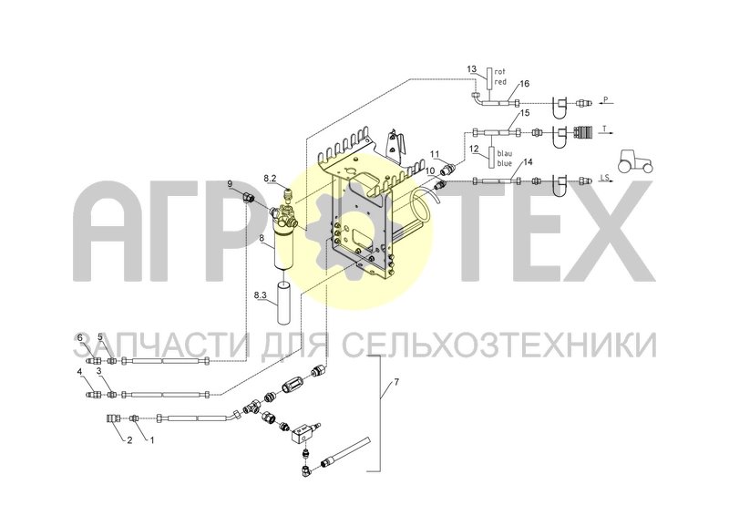 Чертеж TRACTOR HYDRAULICS