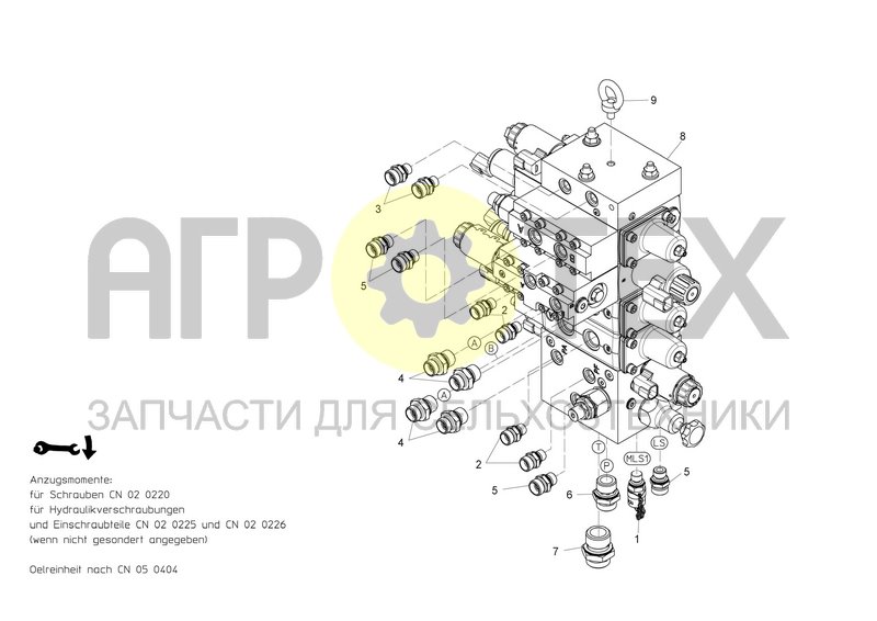 Чертеж HYDRAULIC BLOCK WRAPPER