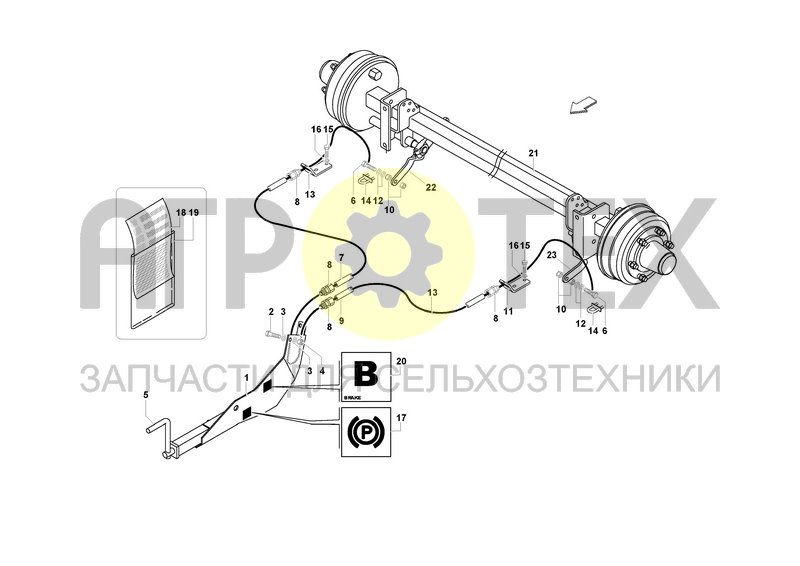 Чертеж HYDRAULIC BRAKE SYSTEM