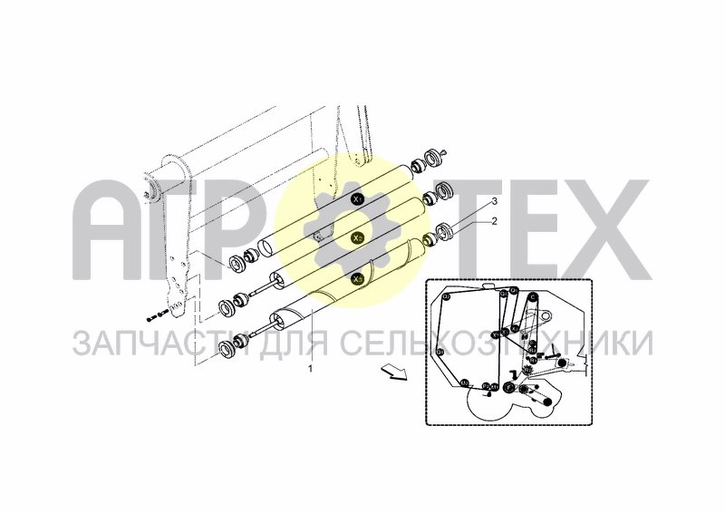 Чертеж X3 SPIRAL ROLLER FOR RV5100