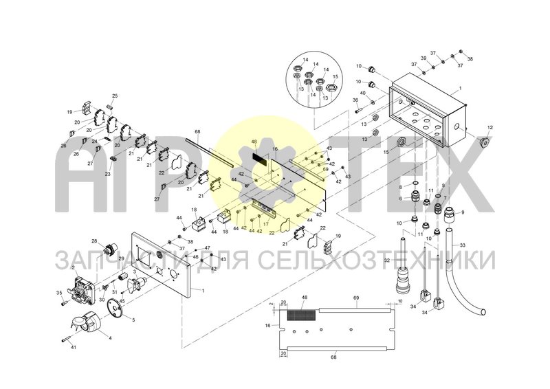 Чертеж ELECTRIC DISTRIBUTION BOX DRAWBAR