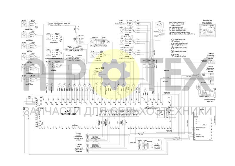 Чертеж WIRING DIAGRAM G5050 CONTROL ISOBUS