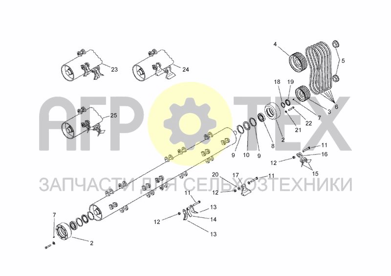 Чертеж LATERAL TRANSMISSION AND ROTOR