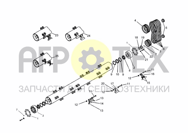 Чертеж LATERAL TRANSMISSION AND ROTOR