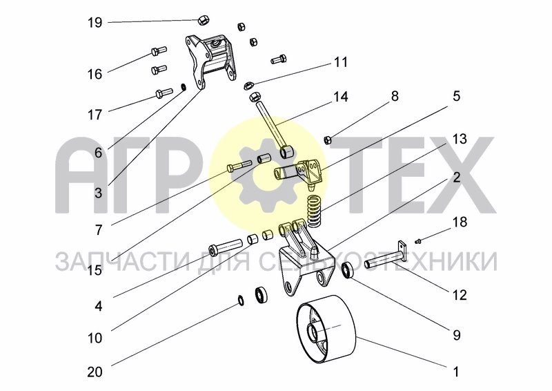 Чертеж BELT TENSIONER