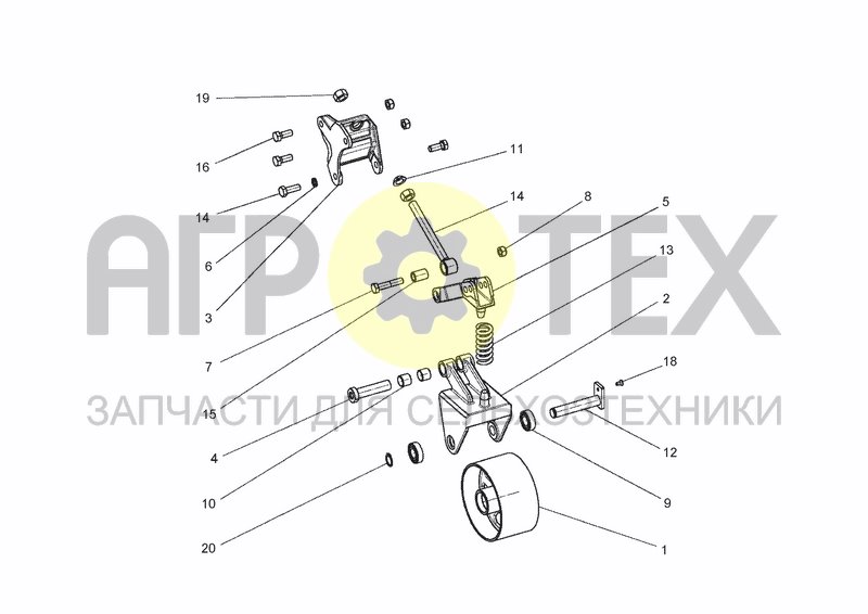 Чертеж BELT TENSIONER