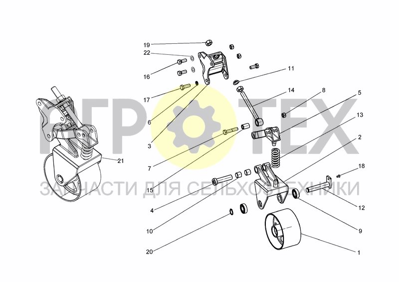 Чертеж BELT TENSIONER