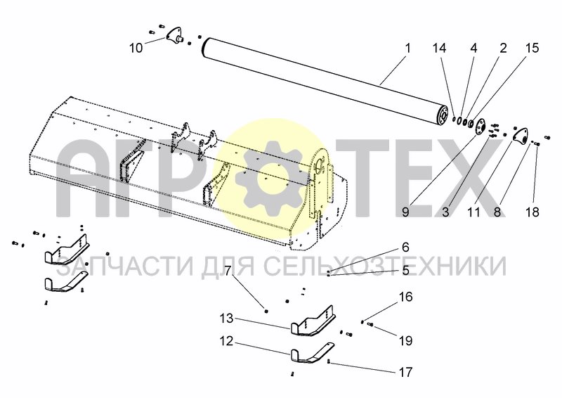 Чертеж ROLLER (OPTIONAL) AND SKIDS